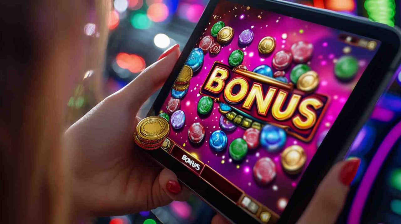 1bet app ট্রেজার স্লটস গেমের রঙিন রিল ও প্রতীক